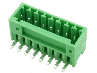 Bloco de terminais para PCB KF2EDGR-8P 2,54 mm curvo verde - Imagem 1