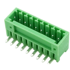 Bloco de Terminais KF2EDGR-9P 2,54 mm Verde com Agulhas Curvas
