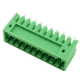 Bloco de terminais para PCB KF2EDGV-10P 2,54 mm 10 pinos, pino reto, verde - Thumb - 1