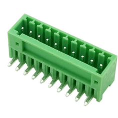 Bornes KF2EDGR-10P verde 2,54 mm pinos curvos