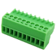Borne terminal para PCB KF2EDGK-10P 10 pinos 2,54 mm verde - Thumb - 1