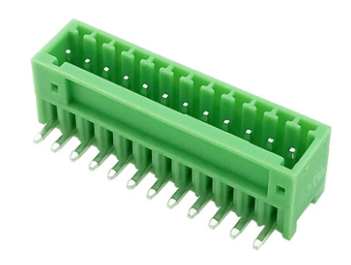 Bloco de terminais para PCB KF2EDGR-12P 2,54 mm agulha curvada, verde - Imagem 1