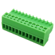 Borne para PCB KF2EDGK-12P 12 pinos 2,54 mm Verde - Thumb - 1