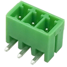 Bornes PCB KF2EDGR-3P 3,5 mm 3 polos verde com agulha curva