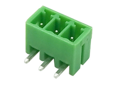 Bornes PCB KF2EDGR-3P 3,5 mm 3 polos verde com agulha curva - Imagem 1