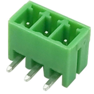 Bornes PCB KF2EDGR-3P 3,5 mm 3 polos verde com agulha curva