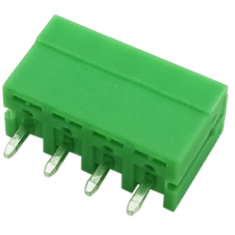 Bloco de terminais KF2EDGV-4P verde 4 posi&ccedil;&otilde;es 3,5 mm pinos retos