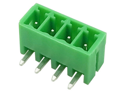 Bloco de terminais para PCB KF2EDGR-4P 3,5 mm agulha curvada verde - Imagem 1