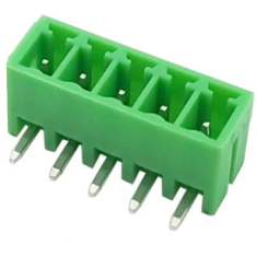 KF2EDGR-5P Bloco de terminais 5 polos 3,5 mm verde com agulhas curvas