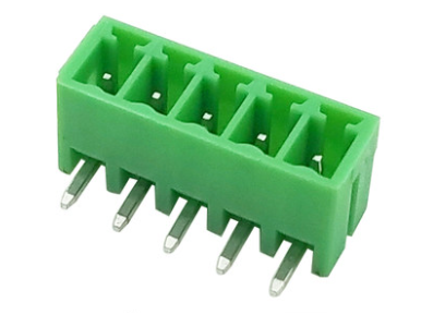 KF2EDGR-5P Bloco de terminais 5 polos 3,5 mm verde com agulhas curvas - Imagem 1