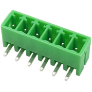 Bloco de terminais PCB verde KF2EDGR-6P 3,5 mm pinos curvos tipo agulha