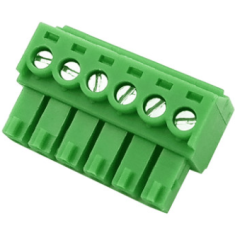 Borne para PCB KF2EDGK-6P 6 posi&ccedil;&otilde;es 3,5 mm Verde