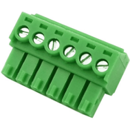 Borne para PCB KF2EDGK-6P 6 posi&ccedil;&otilde;es 3,5 mm Verde