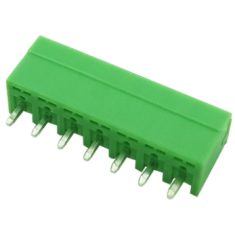 Bloco de terminais PCB KF2EDGV-7P 3,5 mm 7 polos, pinos tipo agulha retos, verde