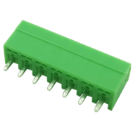 Bloco de terminais PCB KF2EDGV-7P 3,5 mm 7 polos, pinos tipo agulha retos, verde