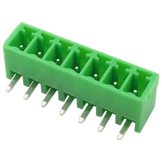 Bloco de terminais PCB KF2EDGR-7P 3,5 mm agulha curva verde
