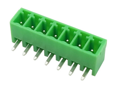 Bloco de terminais PCB KF2EDGR-7P 3,5 mm agulha curva verde - Imagem 1
