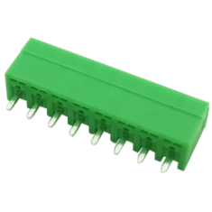 Bloco de terminais PCB KF2EDGV-8P 3,5 mm verde, 8 polos, pinos retos