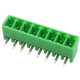 Bloco de terminais PCB KF2EDGR-8P verde 3,5 mm, 8 polos, agulha curva - Thumb - 1