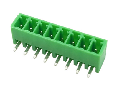 Bloco de terminais PCB KF2EDGR-8P verde 3,5 mm, 8 polos, agulha curva - Imagem 1