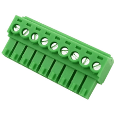 Borne para PCB KF2EDGK-9P 3,5 mm, verde