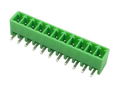 Borne PCB KF2EDGR-11P 3,5 mm agulha curva verde - Imagem 1