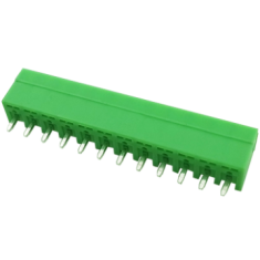 Bloco de terminais PCB KF2EDGV-12P verde 3,5 mm agulha reta