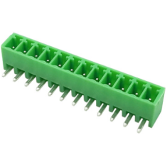 Bloco de bornes para PCB KF2EDGR-12P 3,5 mm agulha curvada verde