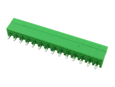 Borne KF2EDGV-14P 3,5 mm Verde para PCB, pinos retos - Imagem 1