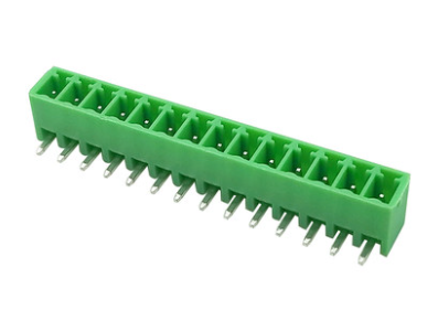 Borne para PCB KF2EDGR-14P 3,5 mm agulha curva verde 14 posi&ccedil;&otilde;es - Imagem 1