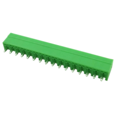 Borne PCB KF2EDGV-16P verde 3,5 mm agulha reta 16 posi&ccedil;&otilde;es