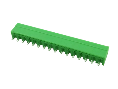 Borne PCB KF2EDGV-16P verde 3,5 mm agulha reta 16 posi&ccedil;&otilde;es - Imagem 1