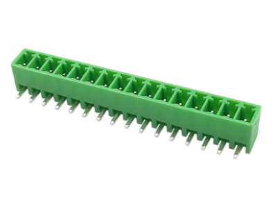 Bloco de terminais PCB KF2EDGR-16P 3,5 mm agulha curvada verde - Imagem 1