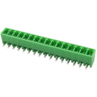 Bloco de terminais PCB KF2EDGR-16P 3,5 mm agulha curvada verde