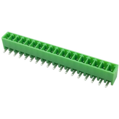 Bloco de terminais PCB KF2EDGR-18P 3,5 mm verde com pinos curvados