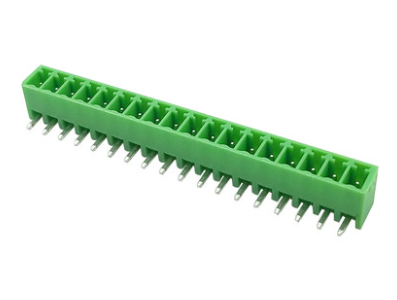 Bloco de terminais PCB KF2EDGR-18P 3,5 mm verde com pinos curvados - Imagem 1