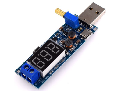 M&oacute;dulo regulador boost DC-DC USB 5V para 3,3V/9V/12V/24V: alimenta&ccedil;&atilde;o desktop - Imagem 1