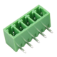 Borne para PCB KF2EDGR-5P, 5 pinos, 3,81 mm, agulha curva, verde - Thumb - 1