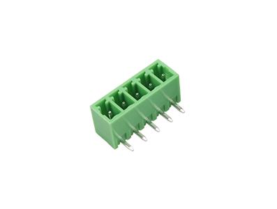 Borne para PCB KF2EDGR-5P, 5 pinos, 3,81 mm, agulha curva, verde - Imagem 1