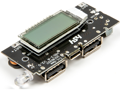 M&oacute;dulo Power Boost DIY para Arduino, bateria 18650 de l&iacute;tio digital com dupla USB - Imagem 7