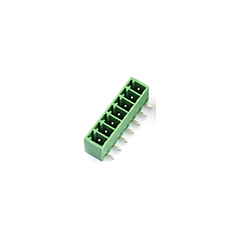 Borne para PCB KF2EDGR-7P 3,81 mm Agulha Curva Verde