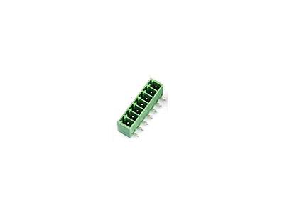 Borne para PCB KF2EDGR-7P 3,81 mm Agulha Curva Verde - Imagem 1