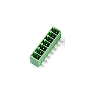 Borne para PCB KF2EDGR-7P 3,81 mm Agulha Curva Verde