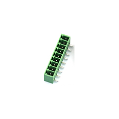 Borne para PCB KF2EDGR-9P 3,81 mm Agulha curvada Verde