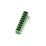 Borne para PCB KF2EDGR-9P 3,81 mm Agulha curvada Verde