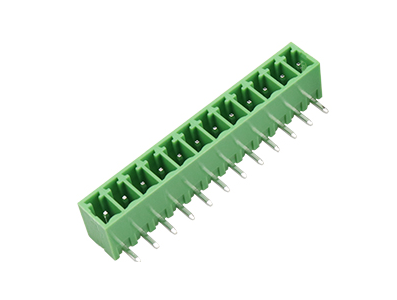 Bornes de Terminais para PCB KF2EDGR-10P 3,81 mm Agulha Curva Verde - Imagem 1