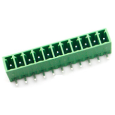 Bloco de terminais KF2EDGR-11P 3,81 mm para PCB pino curvado verde