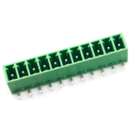 Bloco de terminais KF2EDGR-11P 3,81 mm para PCB pino curvado verde