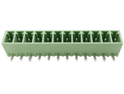 Bloco de Terminais PCB KF2EDGR-12P 3,81 mm Agulha Curvada Verde - Imagem 1