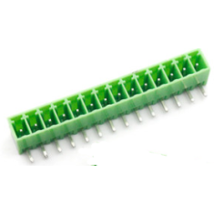 Bloco de terminais para PCB KF2EDGR-14P 3,81 mm pino curvo verde